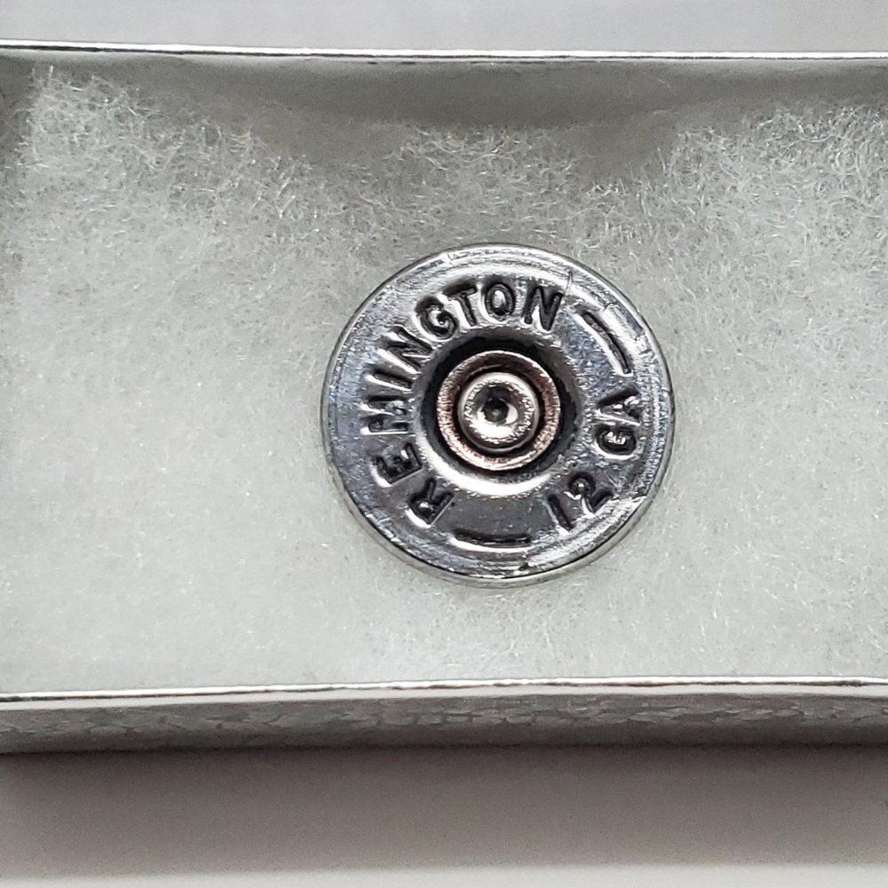 Men's 12 Gauge bullet lapel pin